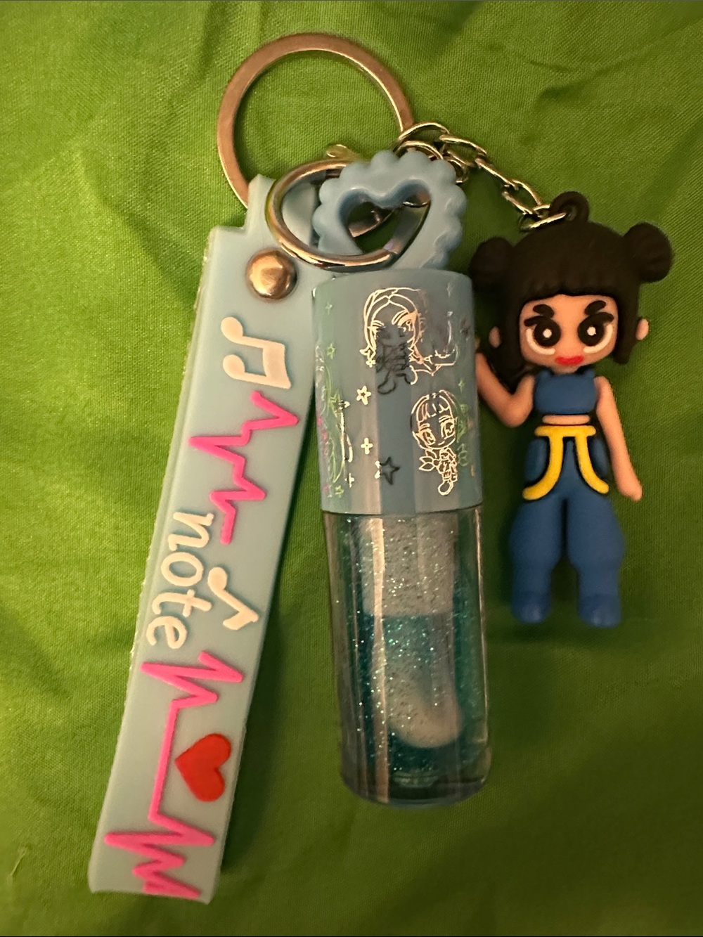 Cute fashion Blue Lip Gloss keychain nwot
